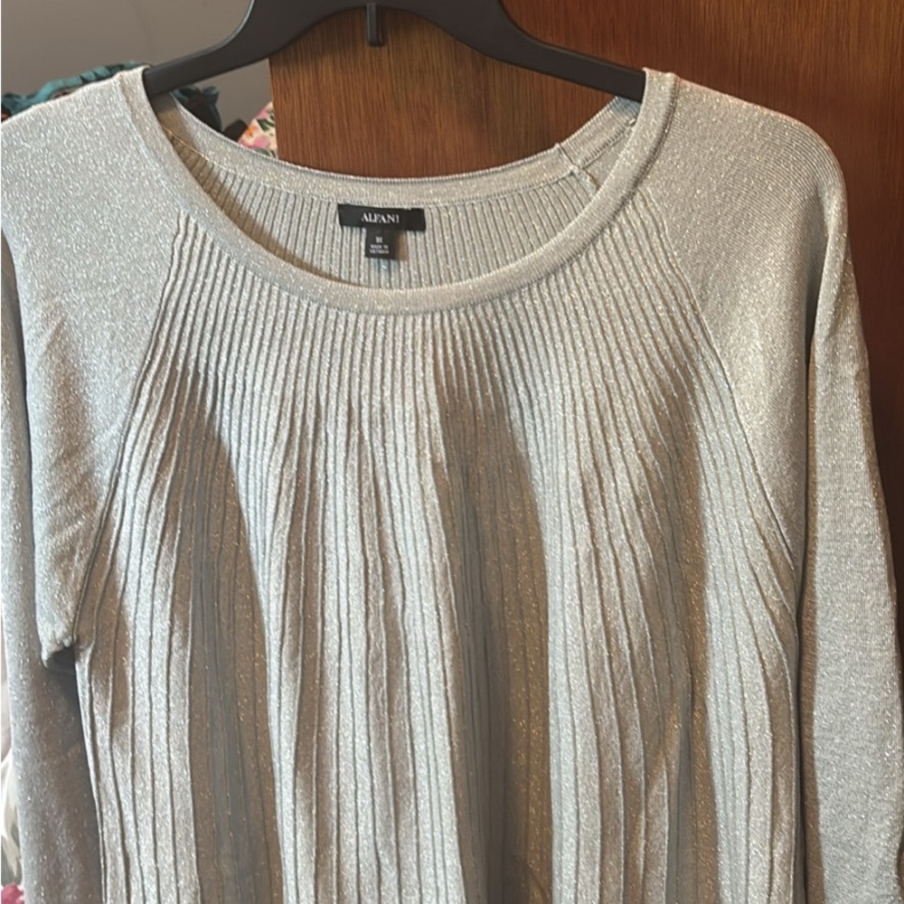 Alfani Metallic Knit Sweater